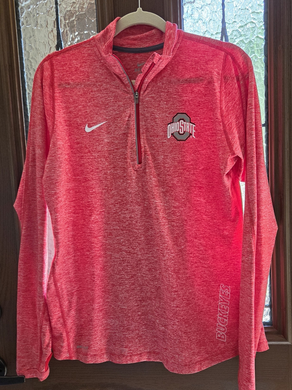 Nike Ohio State Red Heathered 1/4 Zip Pullover